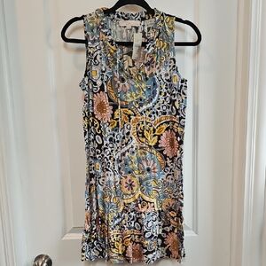 Colorful Sleeveless Patterned Dress